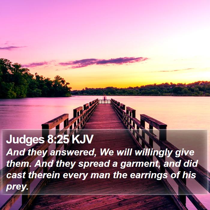 Judges 8:25 KJV Bible Study