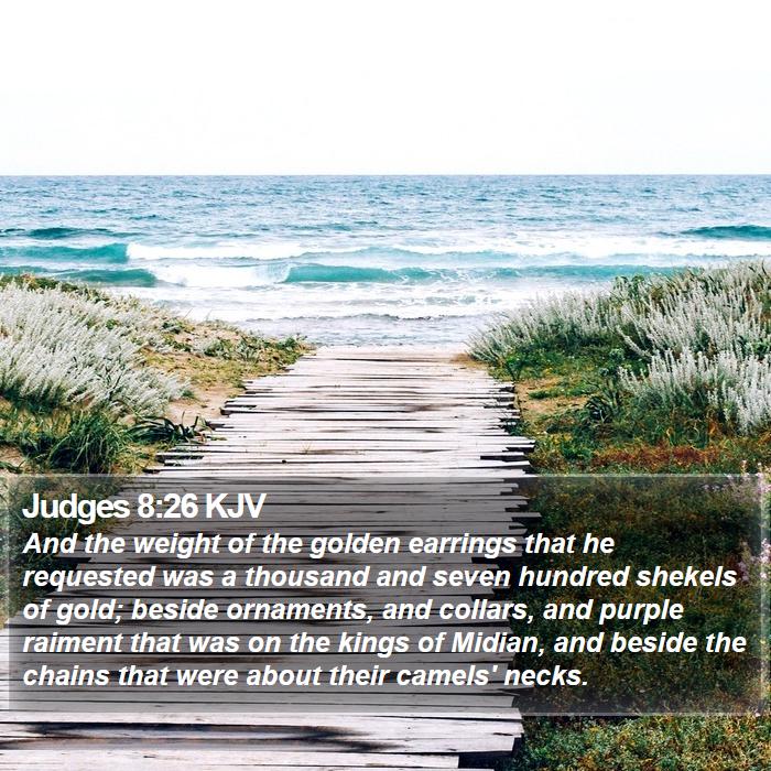 Judges 8:26 KJV Bible Study