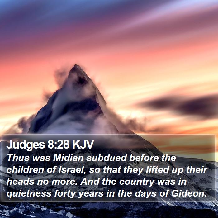 Judges 8:28 KJV Bible Study