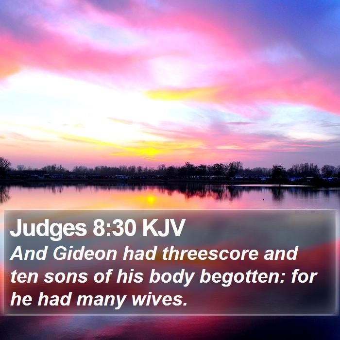 Judges 8:30 KJV Bible Study