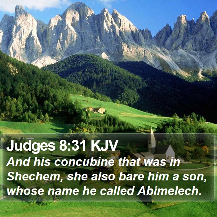 Judges 8:31 KJV Bible Study