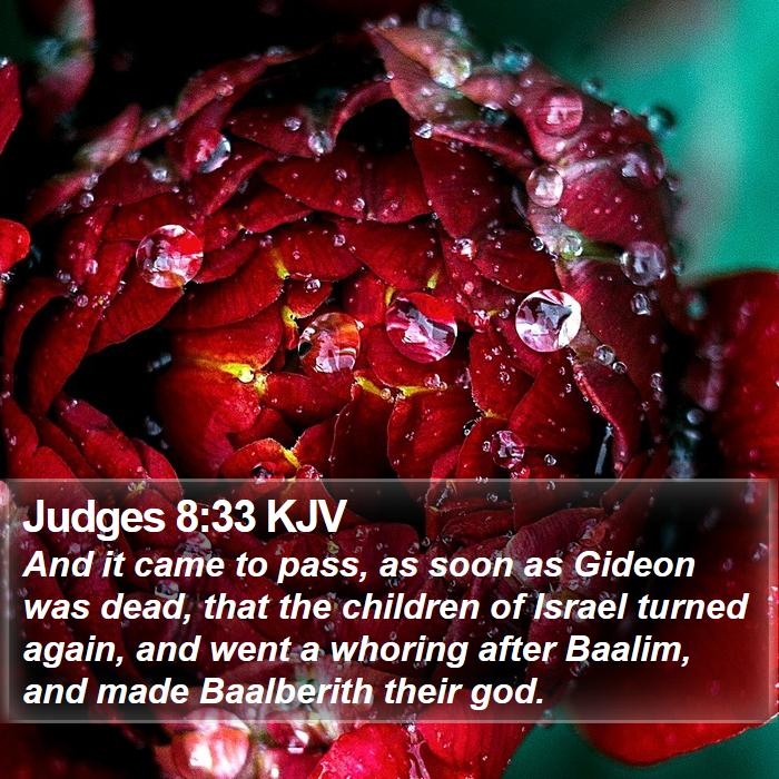 Judges 8:33 KJV Bible Study