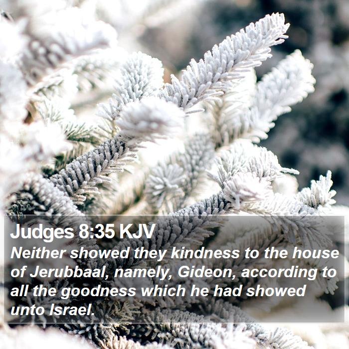 Judges 8:35 KJV Bible Study