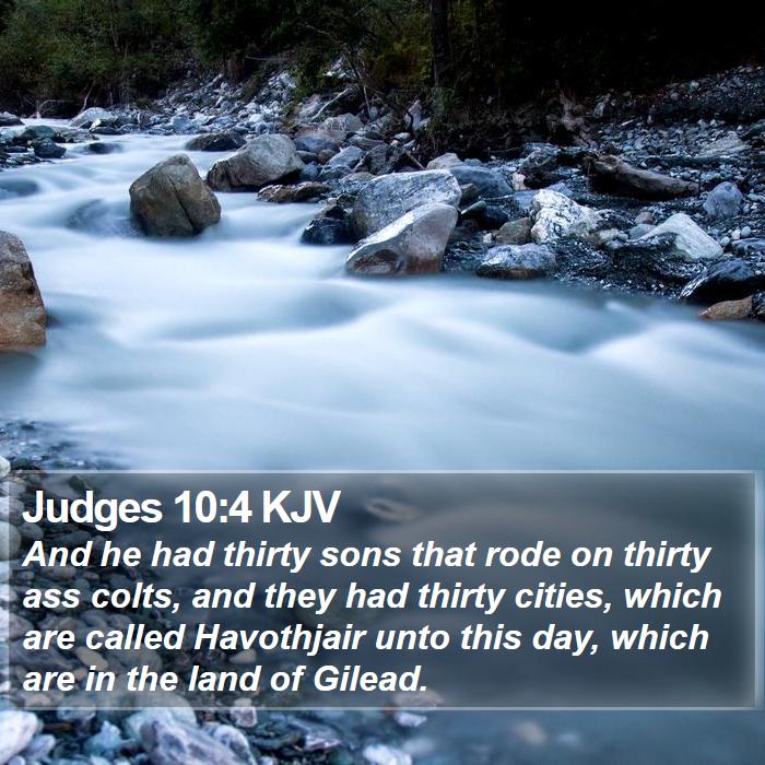 Judges 10:4 KJV Bible Study