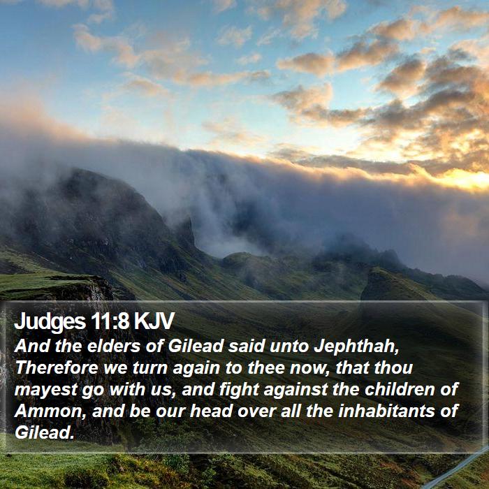 Judges 11:8 KJV Bible Study