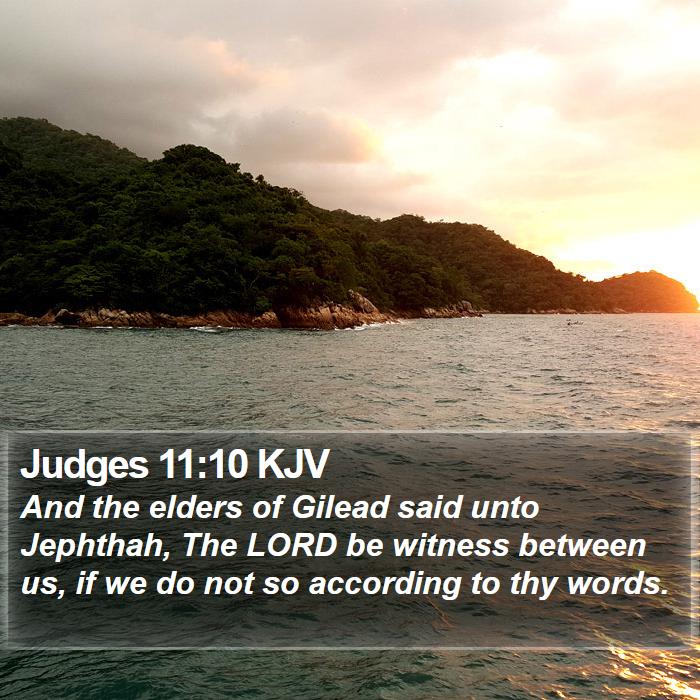 Judges 11:10 KJV Bible Study