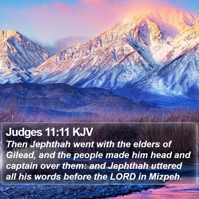 Judges 11:11 KJV Bible Study