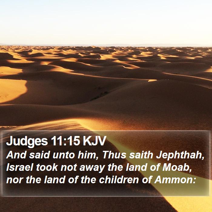 Judges 11:15 KJV Bible Study