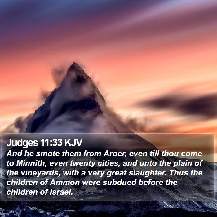 Judges 11:33 KJV Bible Study