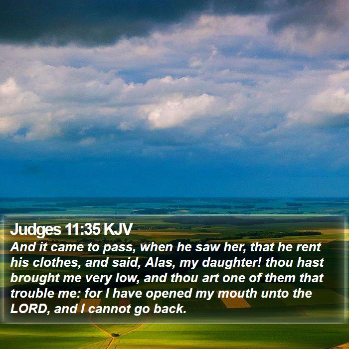 Judges 11:35 KJV Bible Study