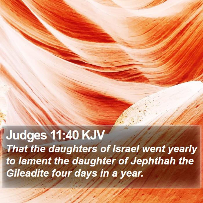 Judges 11:40 KJV Bible Study