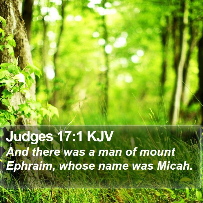 Judges 17:1 KJV Bible Study