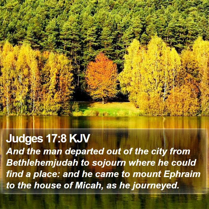 Judges 17:8 KJV Bible Study