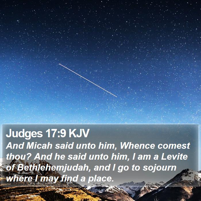 Judges 17:9 KJV Bible Study