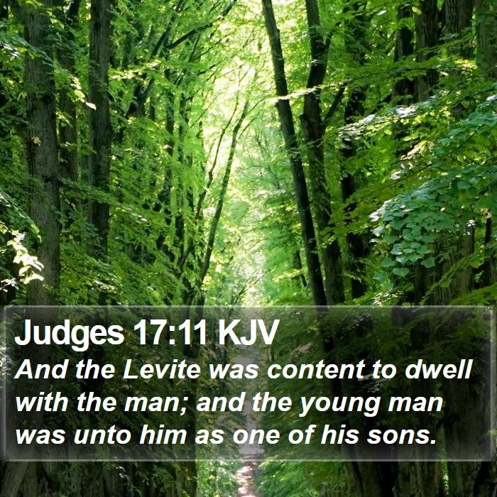 Judges 17:11 KJV Bible Study