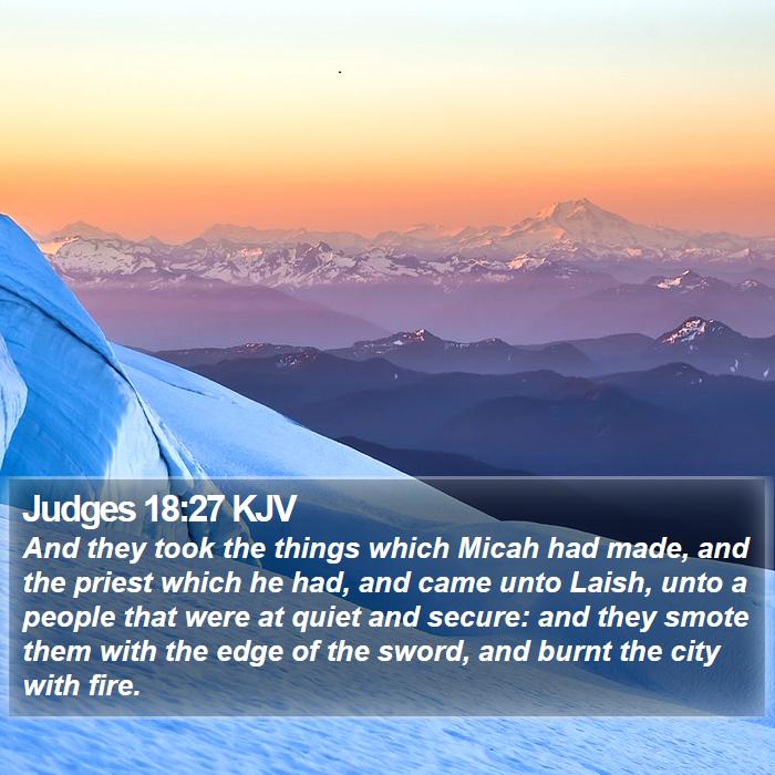 Judges 18:27 KJV Bible Study