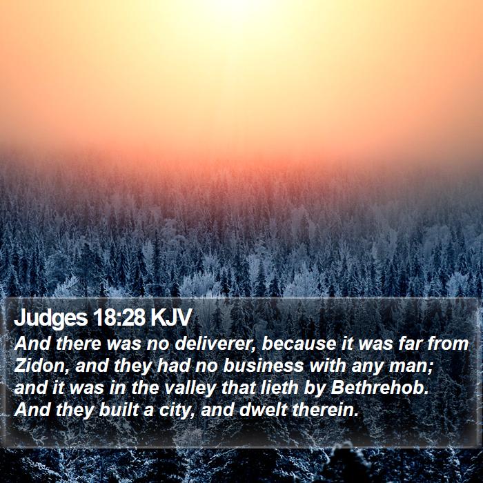 Judges 18:28 KJV Bible Study