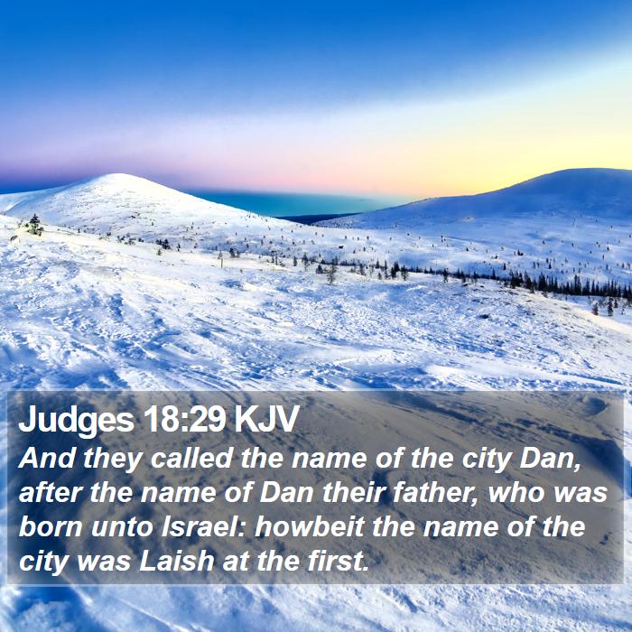 Judges 18:29 KJV Bible Study