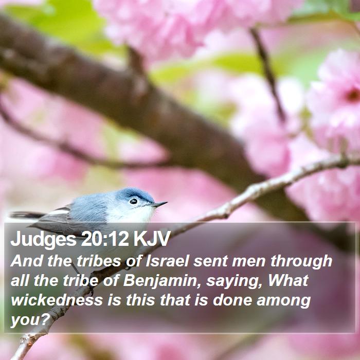 Judges 20:12 KJV Bible Study