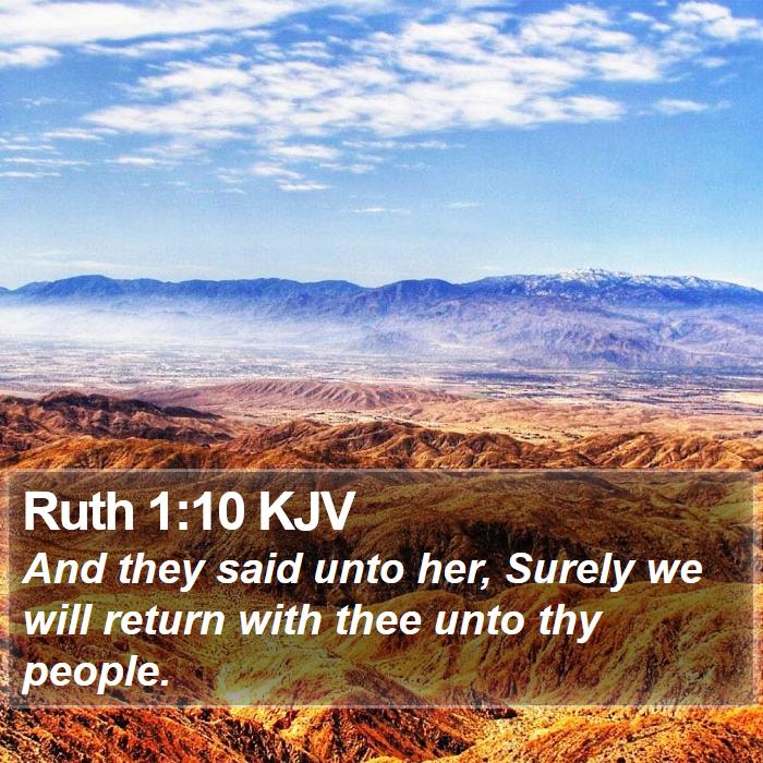 Ruth 1:10 KJV Bible Study