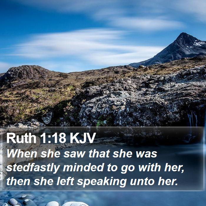 Ruth 1:18 KJV Bible Study