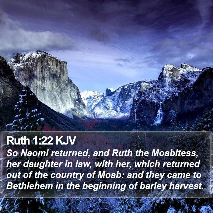 Ruth 1:22 KJV Bible Study