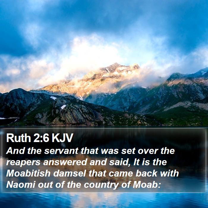 Ruth 2:6 KJV Bible Study