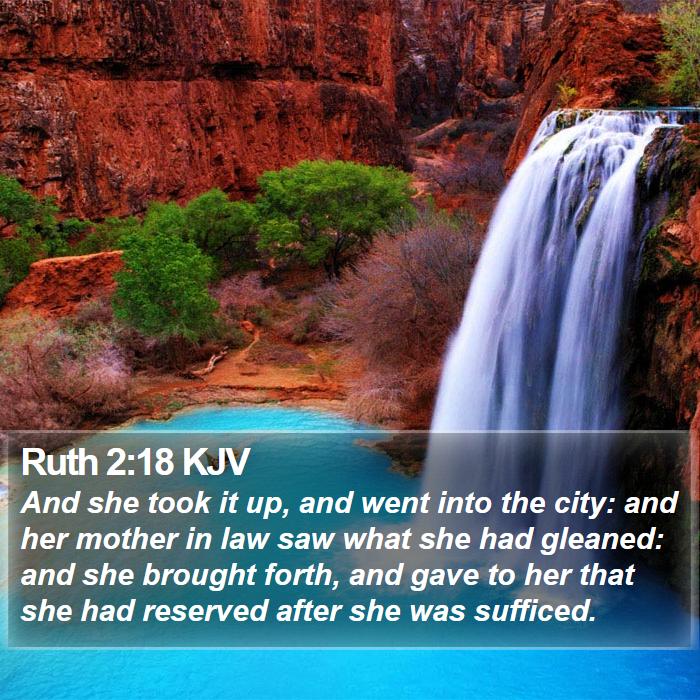 Ruth 2:18 KJV Bible Study