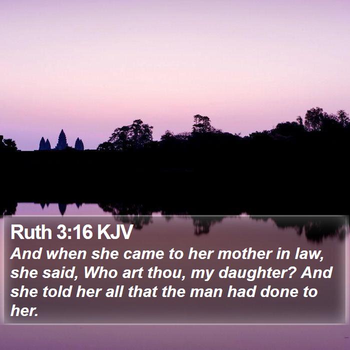 Ruth 3:16 KJV Bible Study