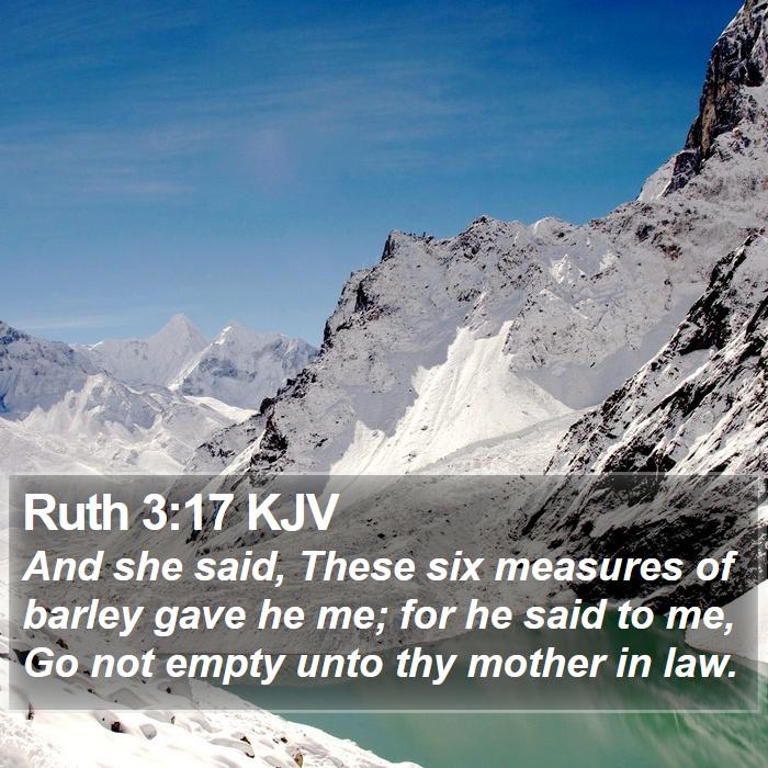 Ruth 3:17 KJV Bible Study