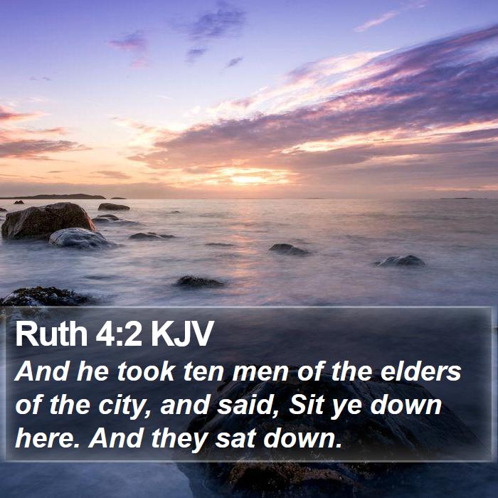 Ruth 4:2 KJV Bible Study