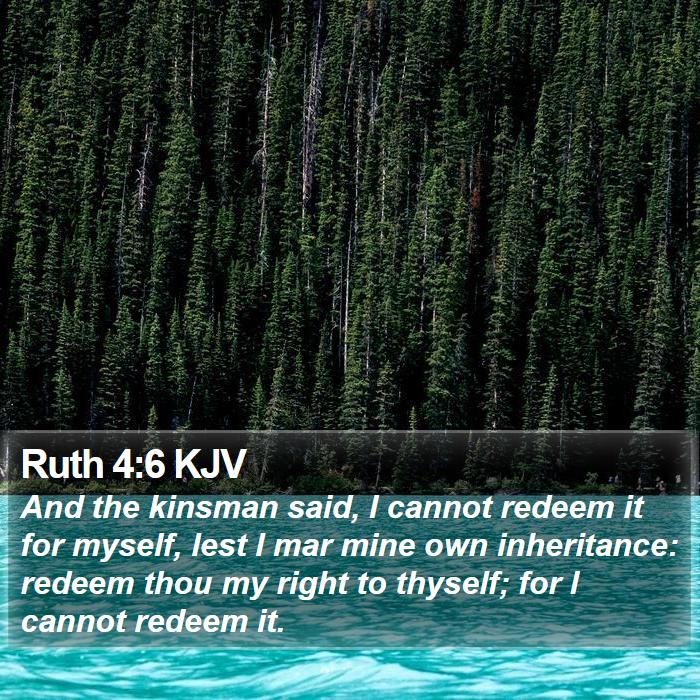 Ruth 4:6 KJV Bible Study