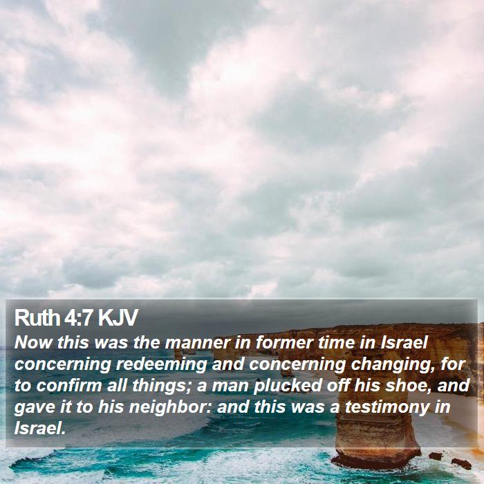 Ruth 4:7 KJV Bible Study