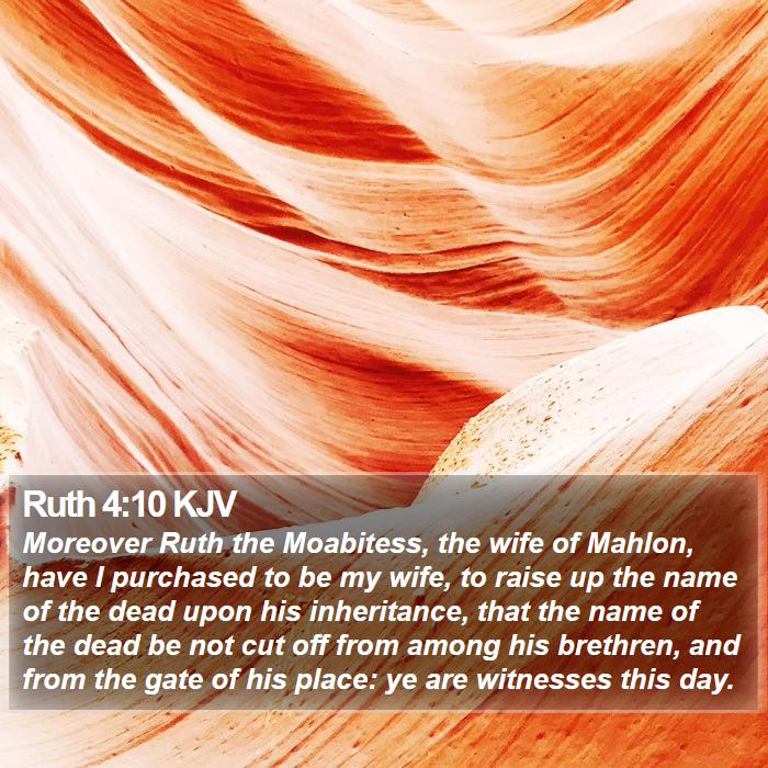 Ruth 4:10 KJV Bible Study