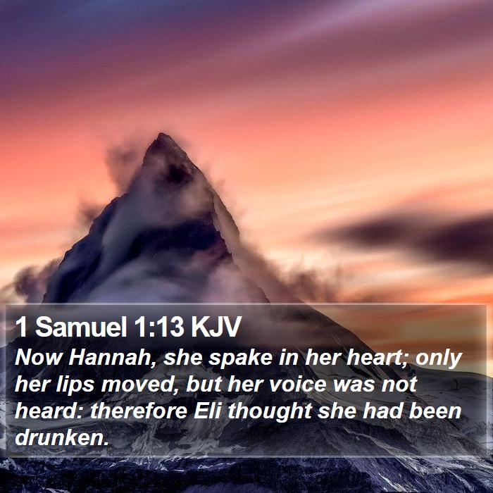 1 Samuel 1:13 KJV Bible Study