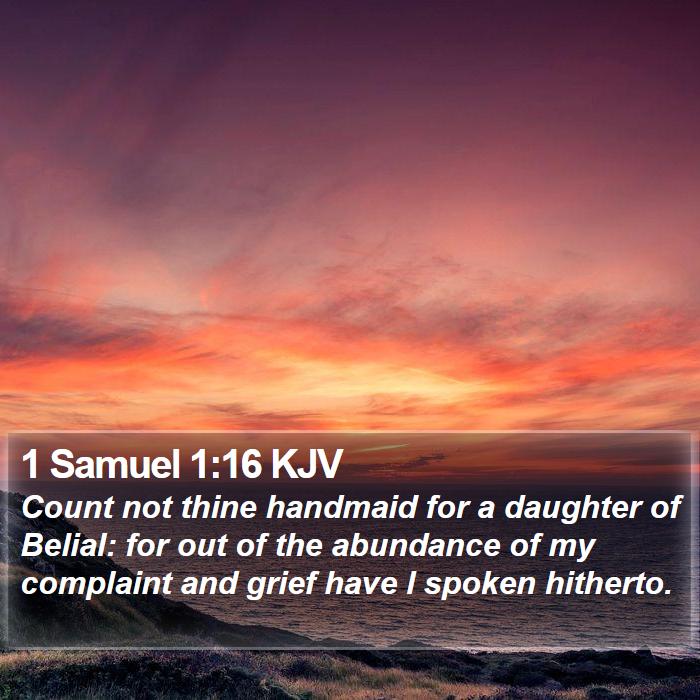 1 Samuel 1:16 KJV Bible Study