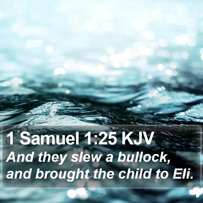 1 Samuel 1:25 KJV Bible Study