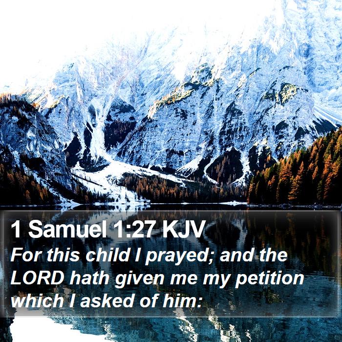 1 Samuel 1:27 KJV Bible Study