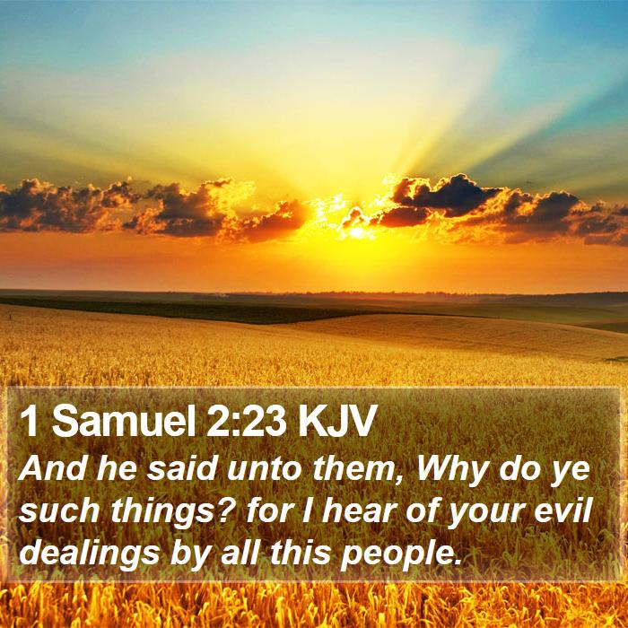 1 Samuel 2:23 KJV Bible Study