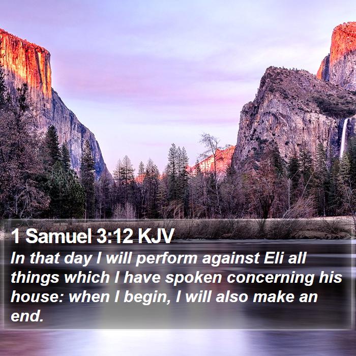 1 Samuel 3:12 KJV Bible Study