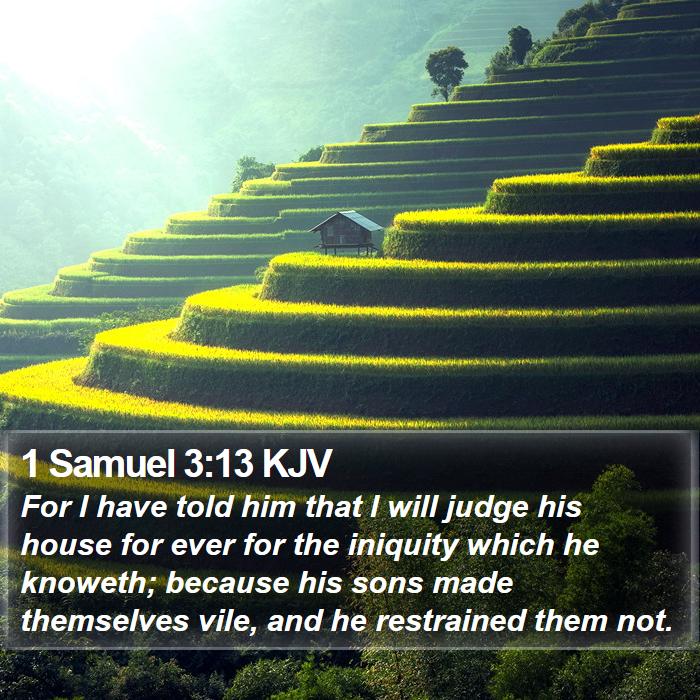 1 Samuel 3:13 KJV Bible Study