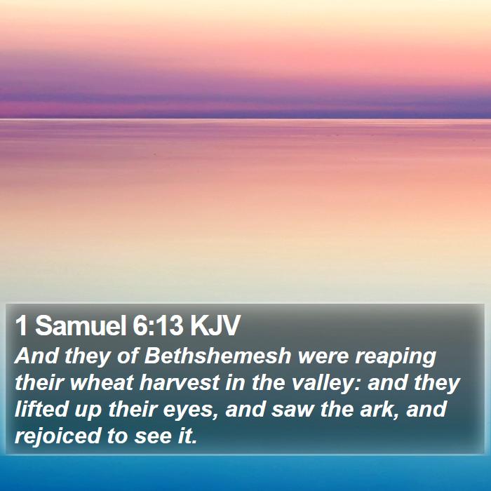 1 Samuel 6:13 KJV Bible Study