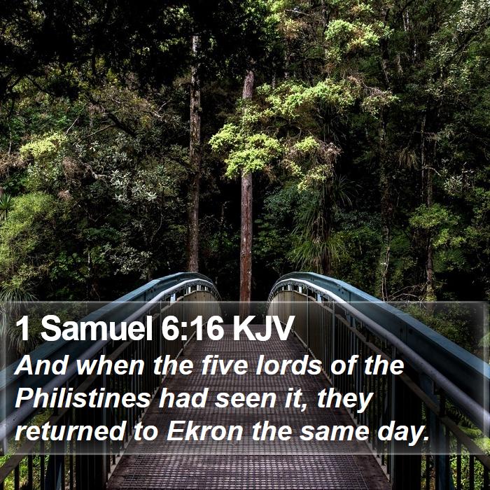 1 Samuel 6:16 KJV Bible Study