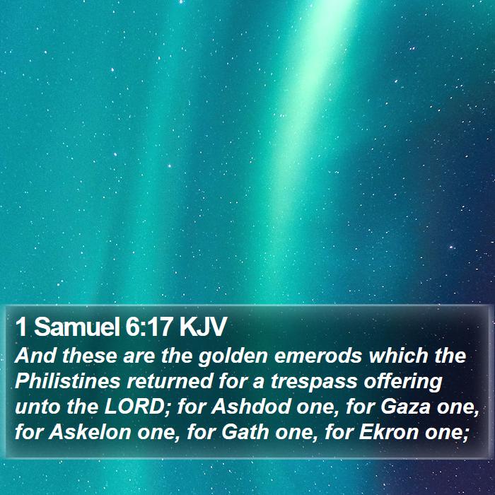 1 Samuel 6:17 KJV Bible Study