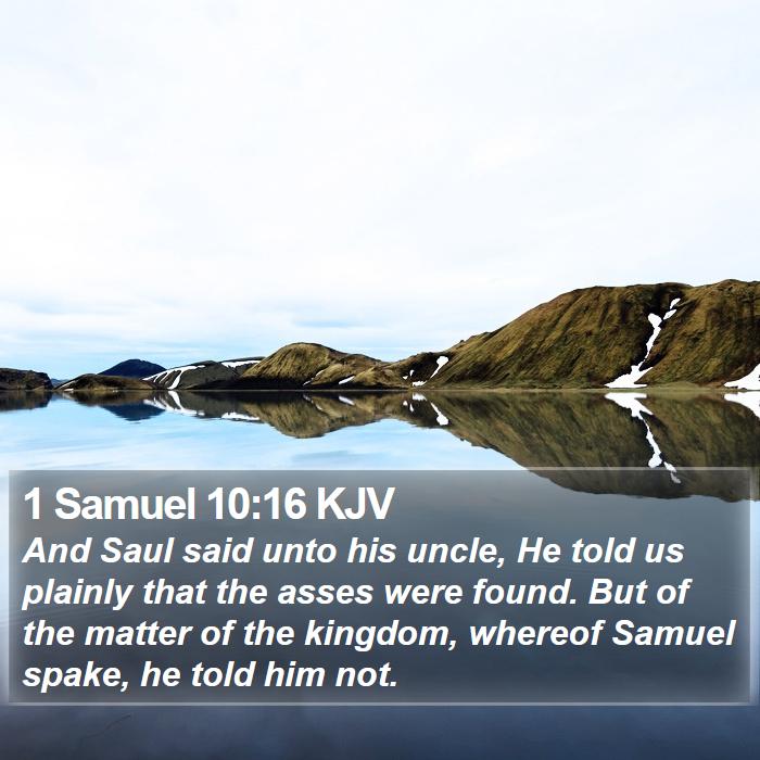 1 Samuel 10:16 KJV Bible Study