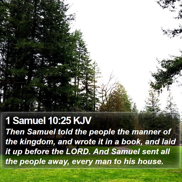 1 Samuel 10:25 KJV Bible Study