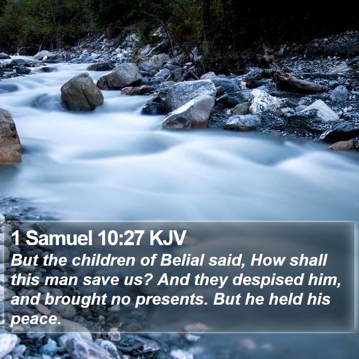 1 Samuel 10:27 KJV Bible Study