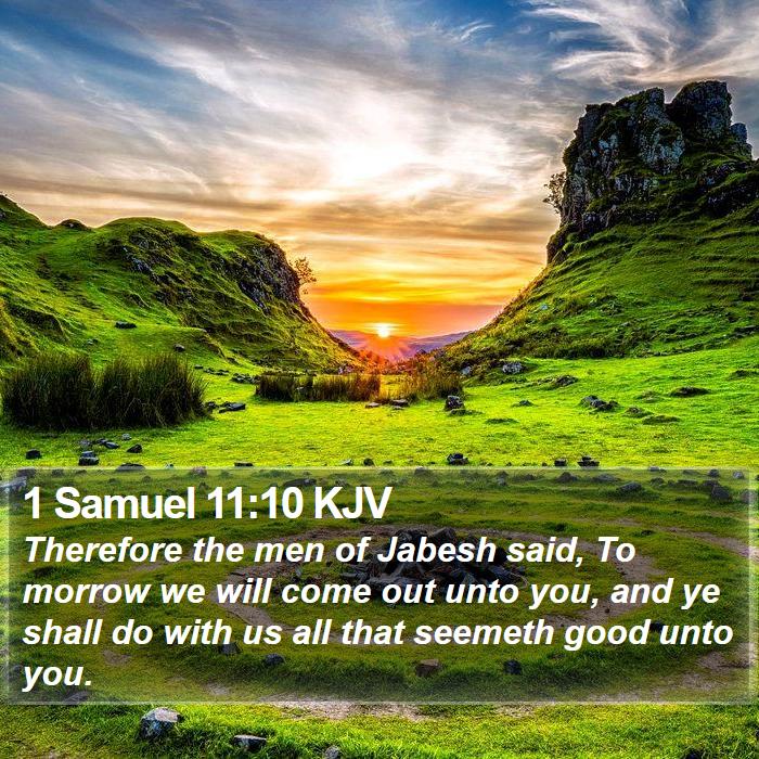 1 Samuel 11:10 KJV Bible Study