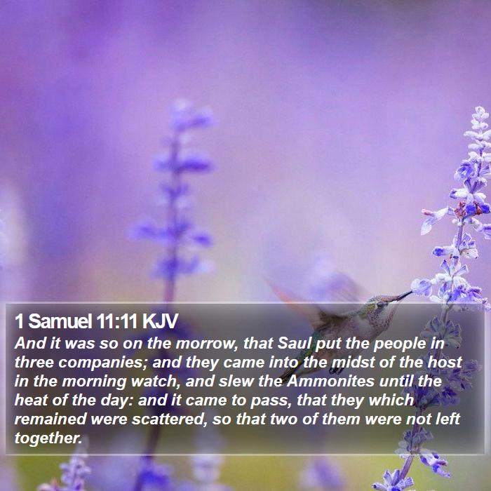 1 Samuel 11:11 KJV Bible Study