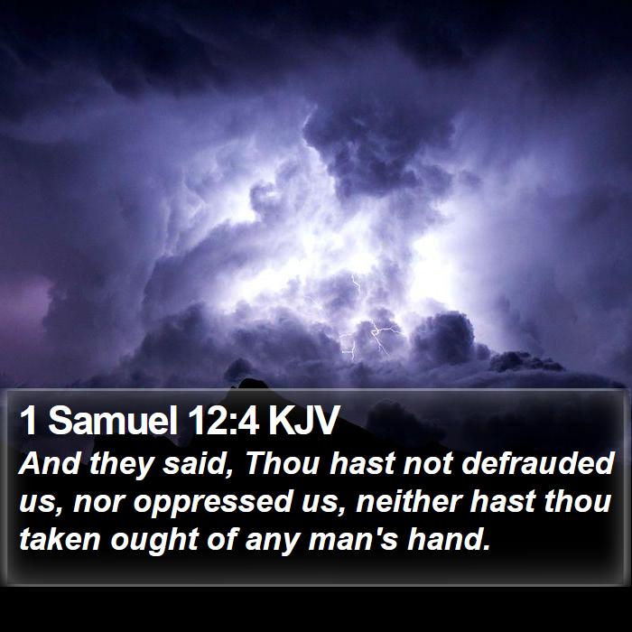 1 Samuel 12:4 KJV Bible Study